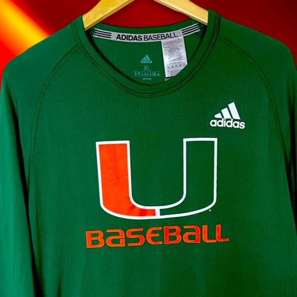 NWT Official Miami Hurricanes Adidas Baseball Jersey Shirt - Picture 7 of 8